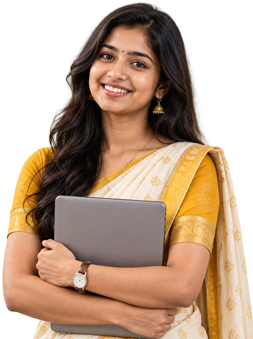 Digital marketing student learning online in Coimbatore